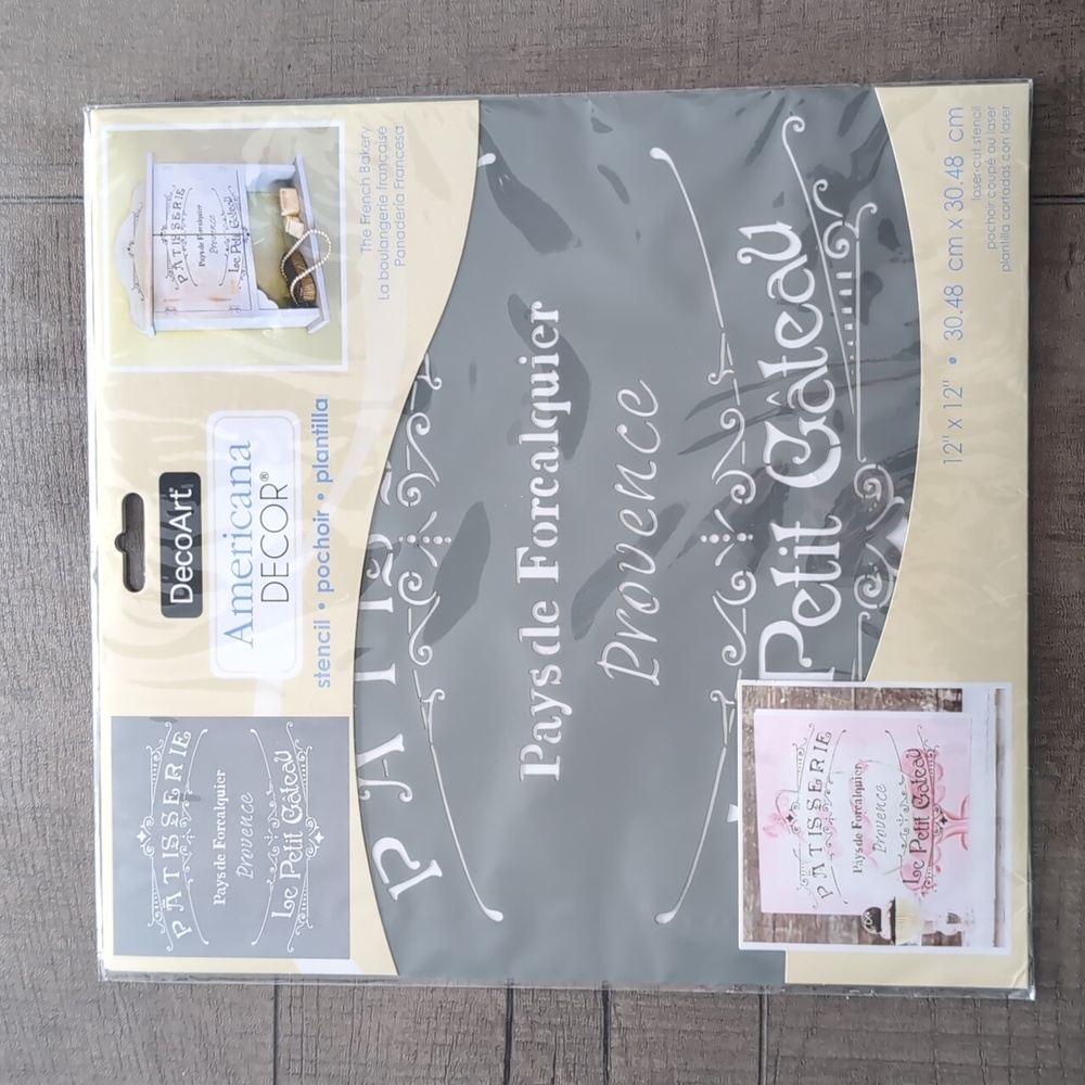 NWOT 12x12" Patisserie (French Bakery) Stencil